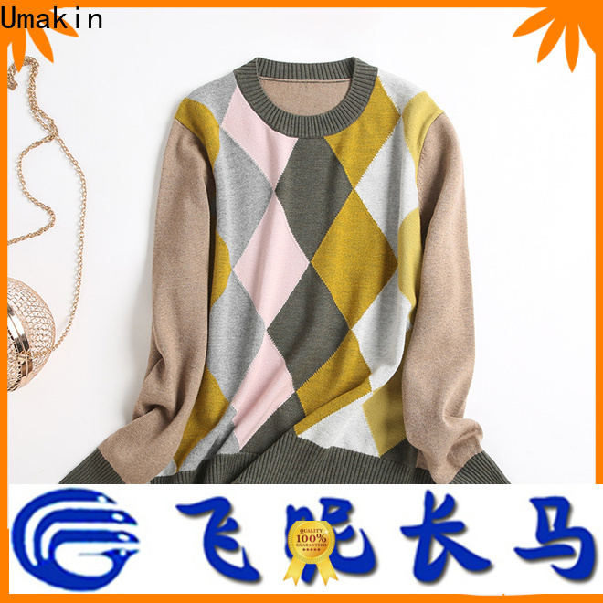 Custom made knitted sweater wholesale manufacturer for fall